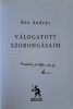 DEDIKÁLT-Réz András: Válogatott ​szorongásaim