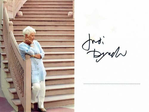  Signed photo by Judi Dench 15x20 cm