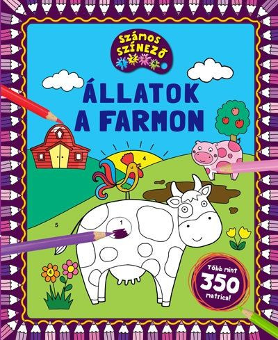 Állatok a farmon - Számos színező