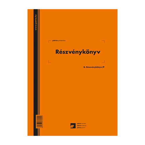 Részvénykönyv A/4 álló