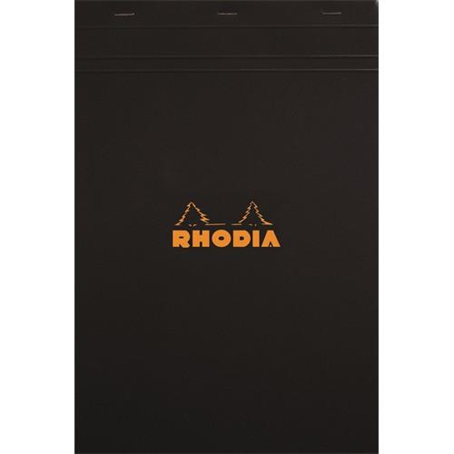 Jegyzettömb Clairefontaine Rhodia Black A/6 80 lapos kockás