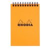 Jegyzettömb spirálos Clairefontaine Rhodia Orange A/6 80 lapos kockás